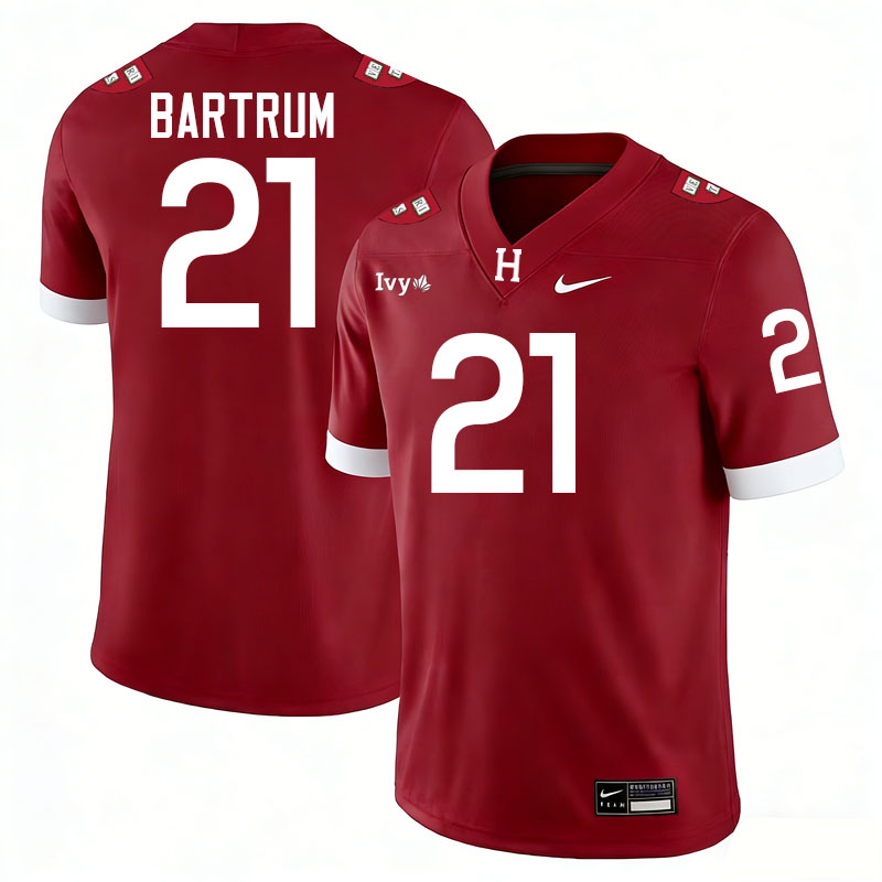 Harvard Crimson #21 Ty Bartrum College Football Jerseys,Uniforms Stitched-Crimson